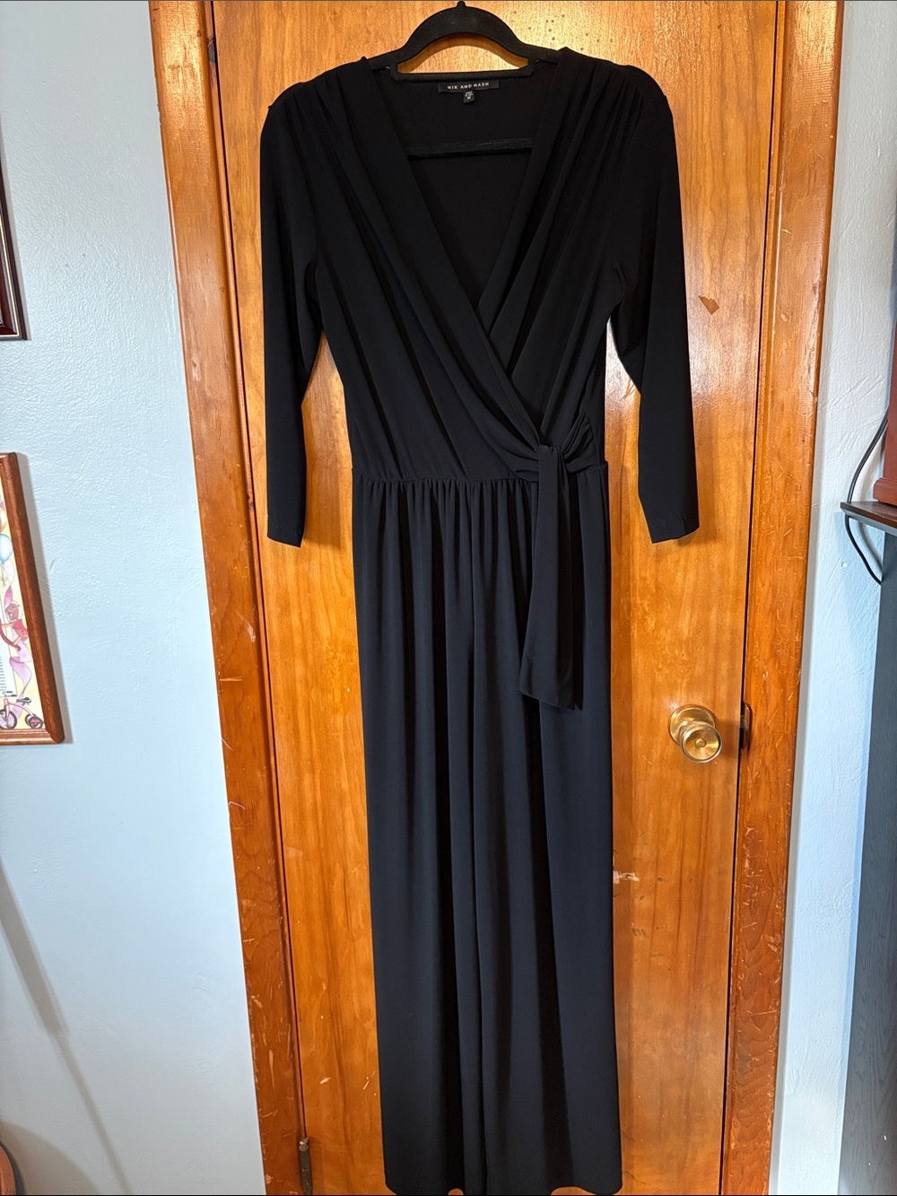 NWOT Black Wrap Jumpsuit with Tie Waist - Size M